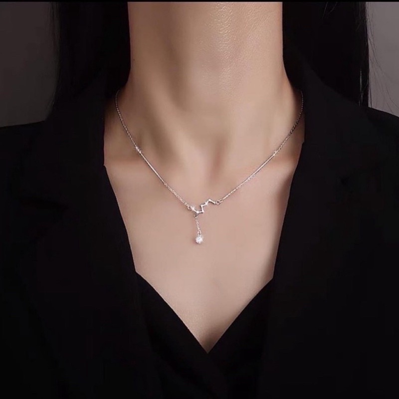 Dây chuyền nữ bạc ta, thiết kế dựa theo ý tưởng CHÒM SAO của dải Ngân Hà Mainomi Shop Bạc Xinh