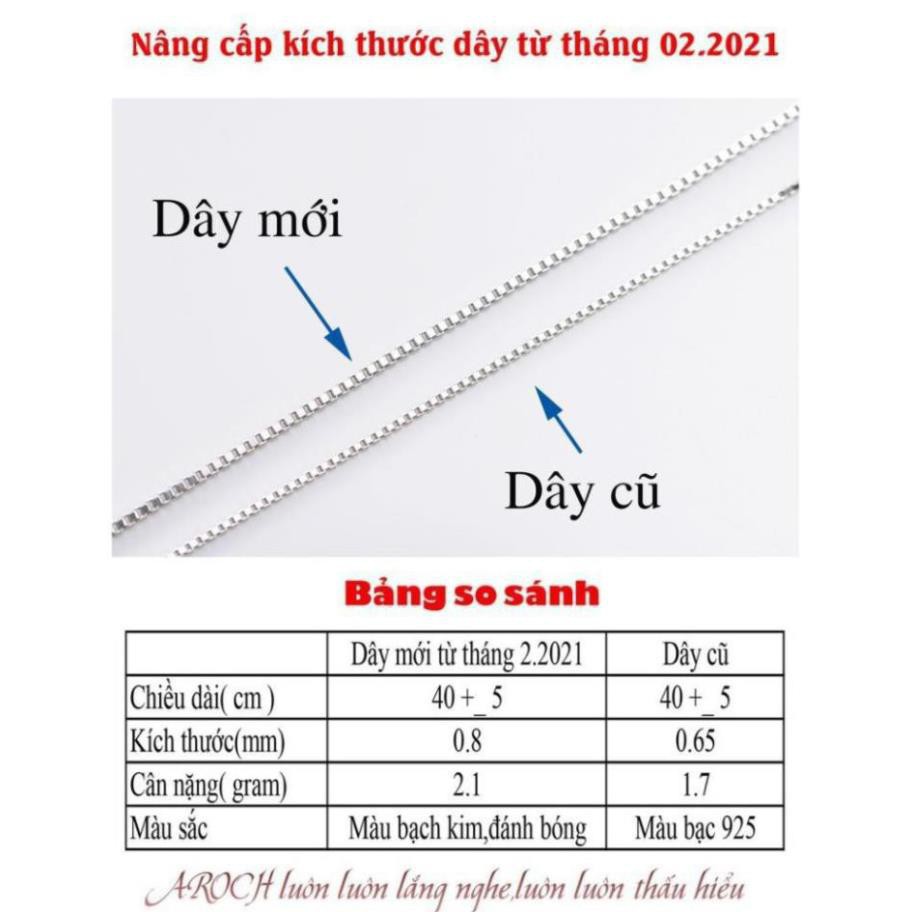 Dây chuyền bạc Ý 925 Aroch Jewelry - Huyền thoại biển xanh huongpt HGH88