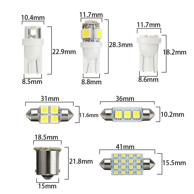 Set 14 bóng đèn LED nhiều kiểu dùng trang trí nội thất tiện dụng