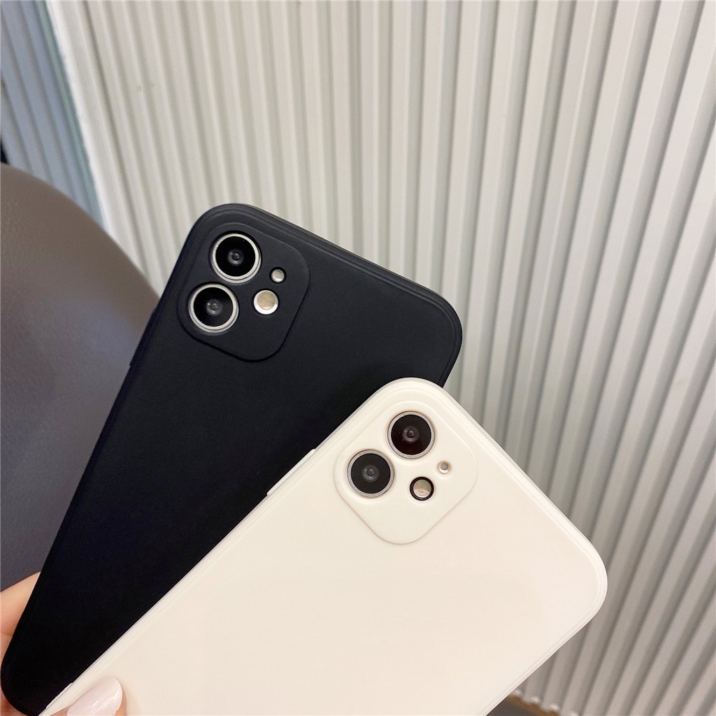 Ốp điện thoại nhựa mềm màu trơn cho iPhone12 MINI 11 PRO MAX 7/8plus SE2020 X/XS XR XSMAX