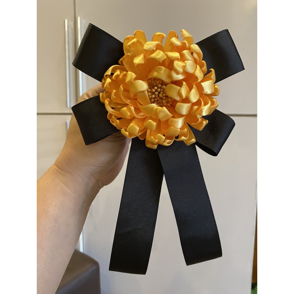 HOA CÀI ÁO DÀI HANDMADE cao cấp