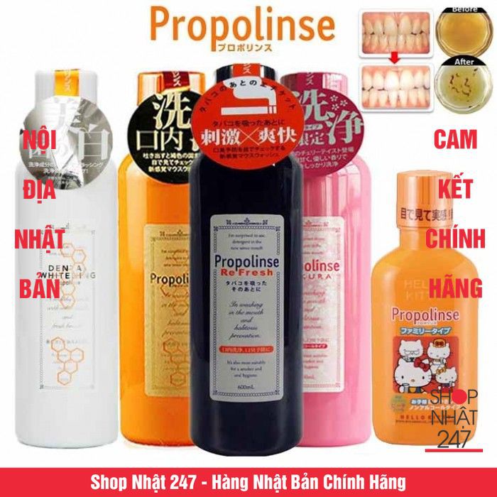 [Hỏa Tốc HN] NƯỚC SÚC MIỆNG PROPOLINSE REFRESH MÀU ĐEN CHO NGƯỜI HÚT THUỐC LÁ 600ML NỘI ĐỊA NHẬT BẢN