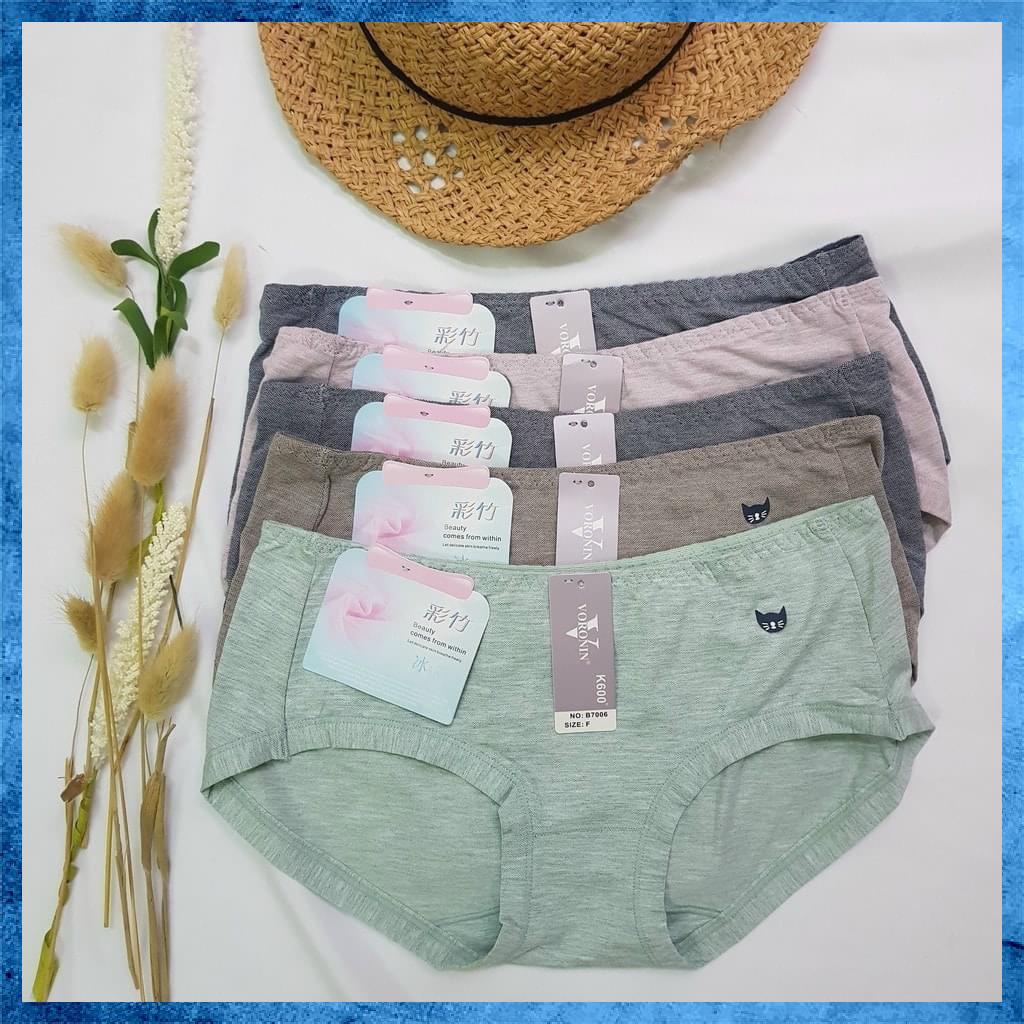 Quần lót nữ cotton đũi cao cấp thoáng mát kháng khuẩn nâng mông họa tiết mặt mèo Q2051