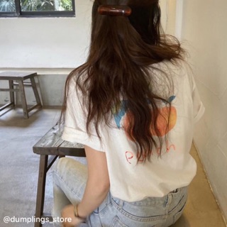 Áo peach đào trắng - be kem