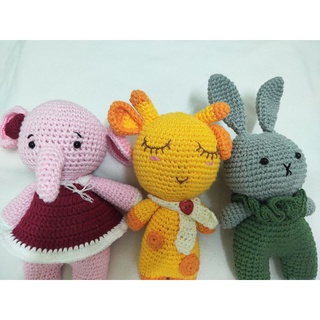 Combo 3 Gấu len handmade xinh xắn