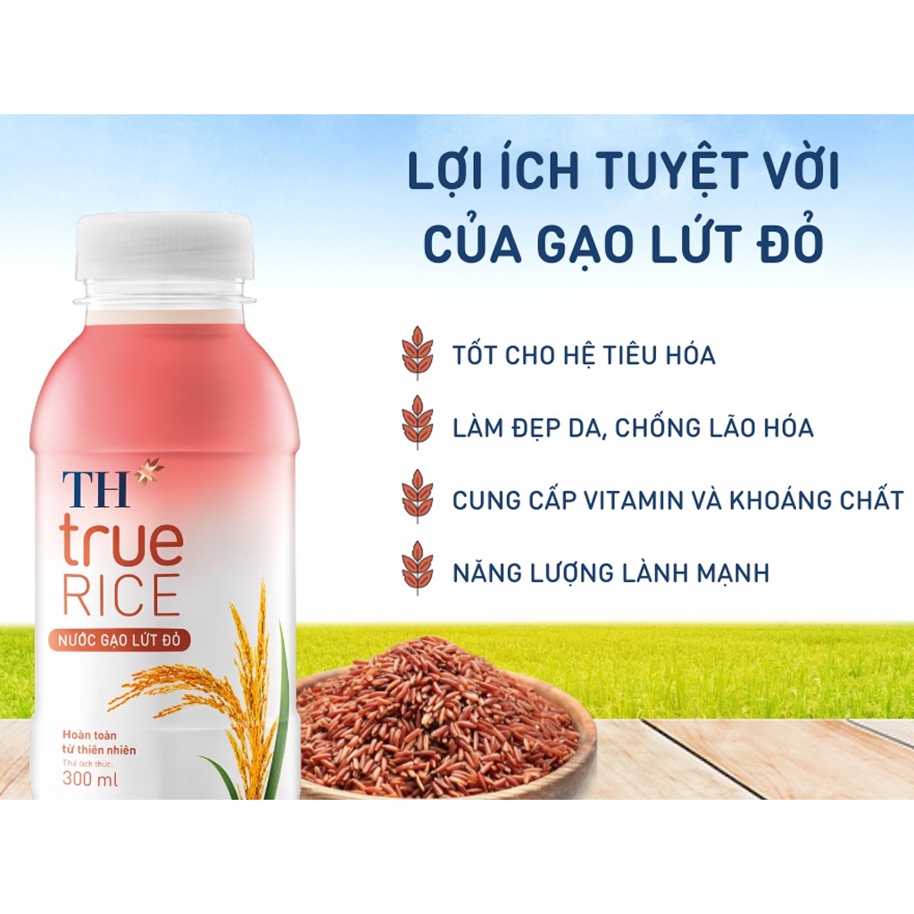 THÙNG 24 CHAI 300ML NƯỚC GẠO TH TRUE RICE