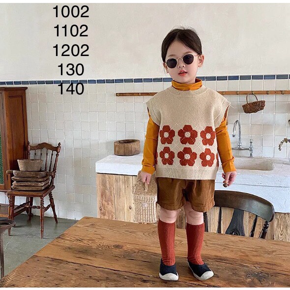Áo len gile bé gái từ 10-26 kg