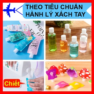 Combo 4 Túi Chiết Đựng Mỹ Phẩm 30ml 100ml Gọn Nhẹ Đồ Dùng Du Lịch