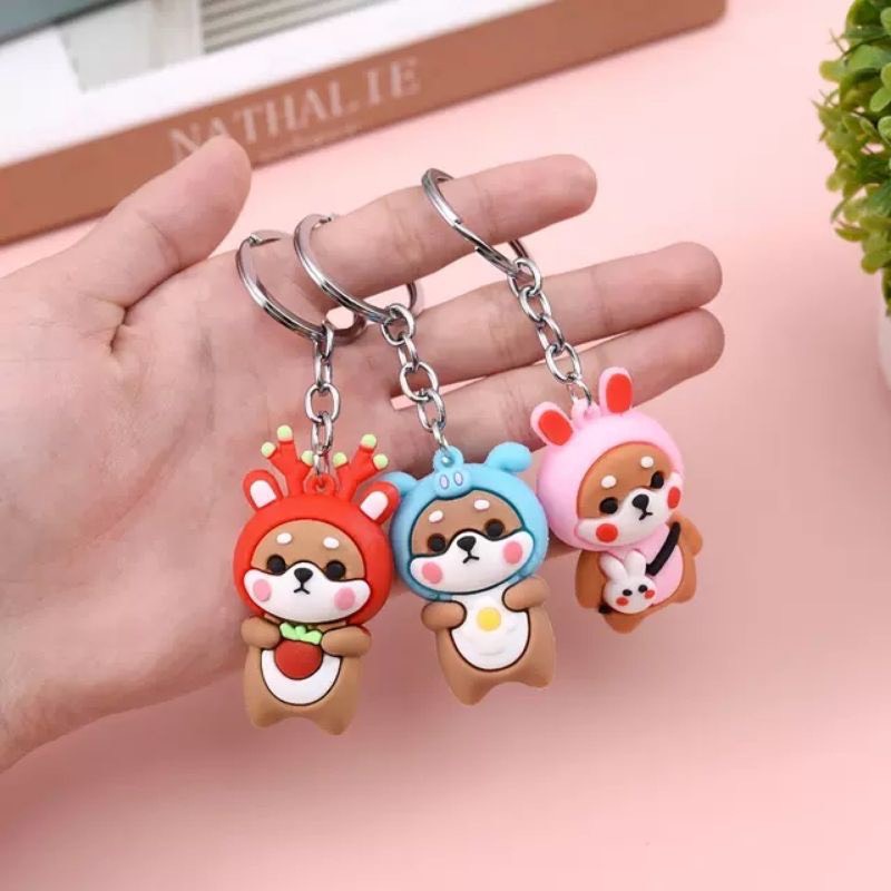 Móc khóa cún Shiba siêu cute bền bỉ