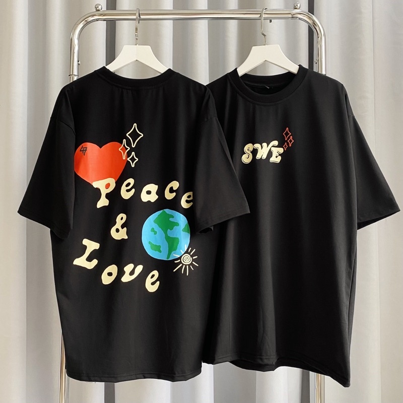 Áo thun tay lỡ unisex Homies PEACE &amp; LOVE