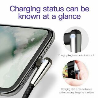 Cáp sạc nhanh  siêu bền Baseus Sharp Bird Lightning cho iPhone/ iPad (Metal MVP Elbow Mobile Game Cable)