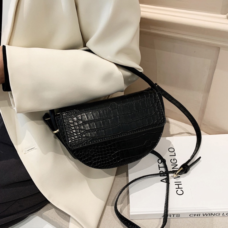 IELGY Túi Đeo Vai Thời Trang Hàn Quốc Cổ Điển Họa Tiết Đá