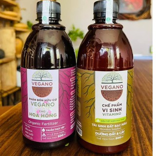 COMBO PHÂN BÓN VEGANO CHO HOA HỒNG - CHẾ PHẨM VI SINH VITAMINO CẢI TẠO ĐẤT
