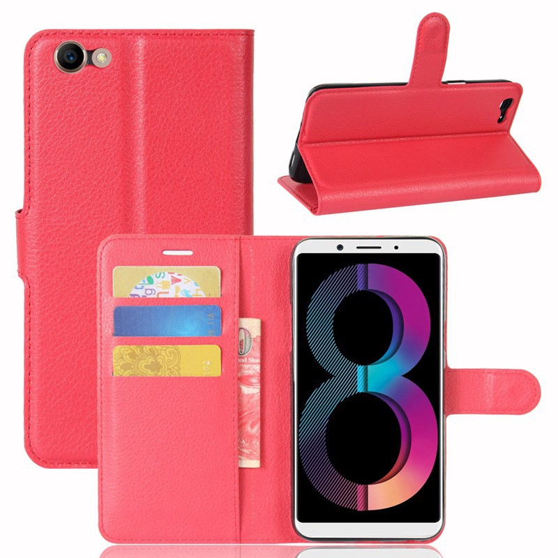 Bao da điện thoại có đế đỡ gấp và ngăn để thẻ cho Oppo A83 Case | BigBuy360 - bigbuy360.vn