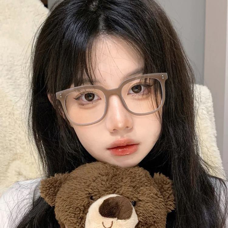 ❁✼Kính Chống Tia Bức Xạ Gọng Đen Xám Phong Cách Hàn Quốc Thời Trang Dành Cho Nữ