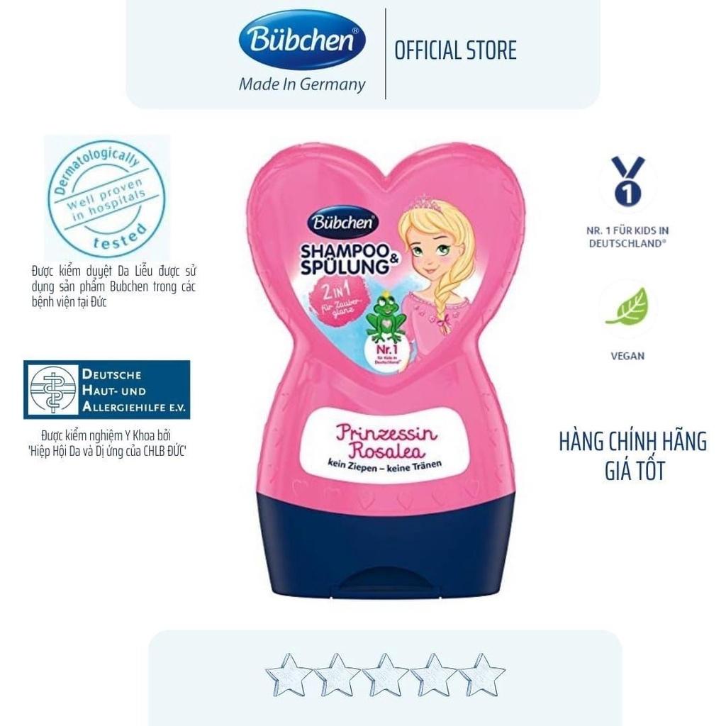 Dầu gội xả dành cho bé Bubchen Shampoo &amp; Spulung Prinzessin Rosalea 230ML- Bill Đức