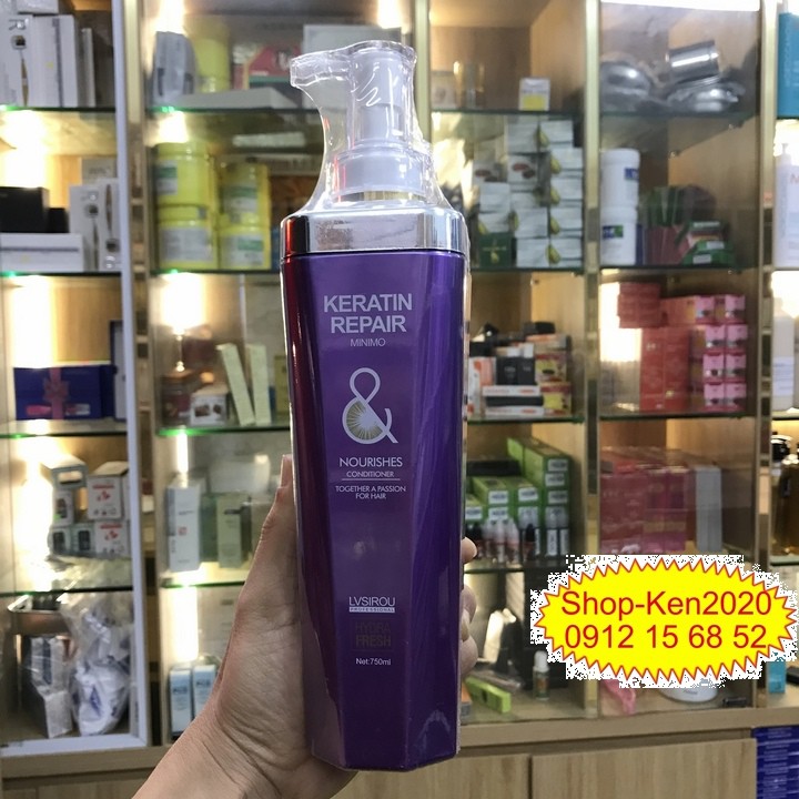 Cặp dầu gội xả Keratin Repair Minimo 750ml x2