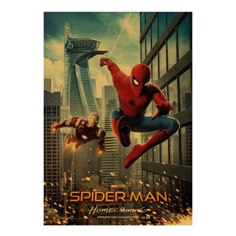 Poster Dán Tường in hình các nhân vật trong vũ trụ điện ảnh Marvel và DC kích thước 50.5*35cm