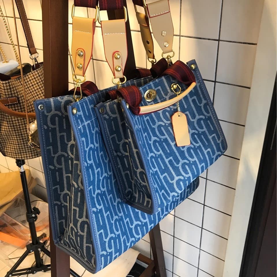 [TÚI XÁCH CAO CÂP] Túi xách màu xanh với chất liệu vải cực đẹp, sang trọng, xu hướng túi 2021