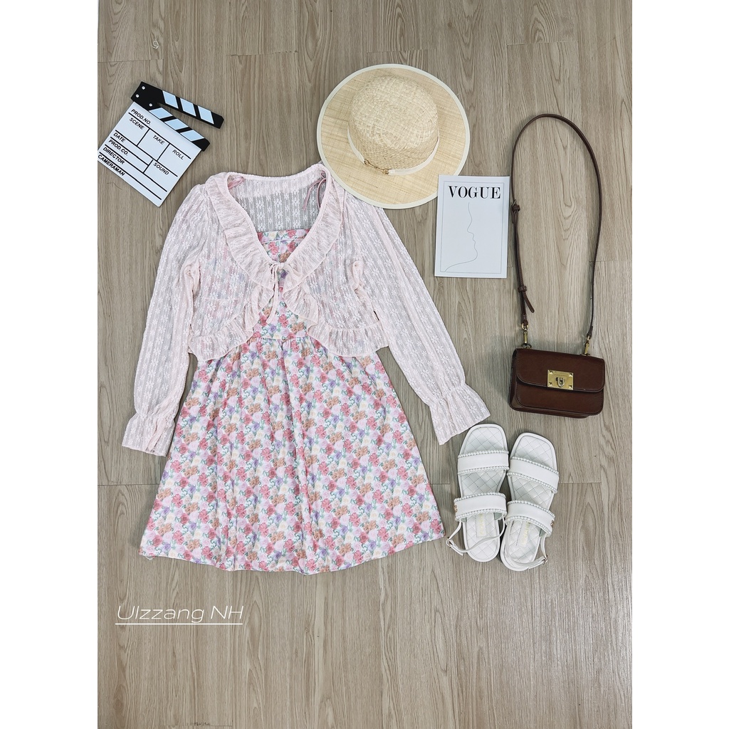 Váy hai dây hoa nhí vintage Hàn Ulzzang style 🌸 Hàng Quảng Châu
