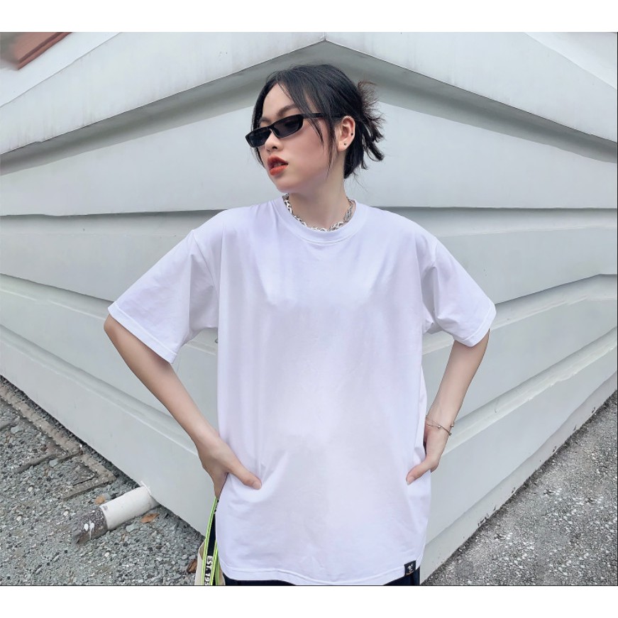 Áo thun Unisex. Basic Tee phông trơn nam nữ tay lỡ oversize form rộng 2 màu | BigBuy360 - bigbuy360.vn