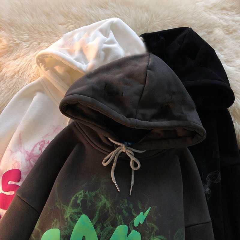 Áo Hoodies Tay Dài Form Rộng In Họa Tiết SAME Cực Phong Cách
