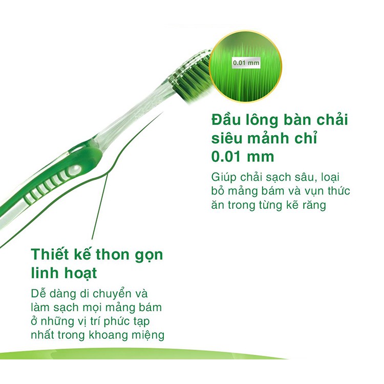 Bàn Chải Đánh Răng Oral-B Tinh Chất Trà Xanh Gum Care Green Tea (Vỉ 3)