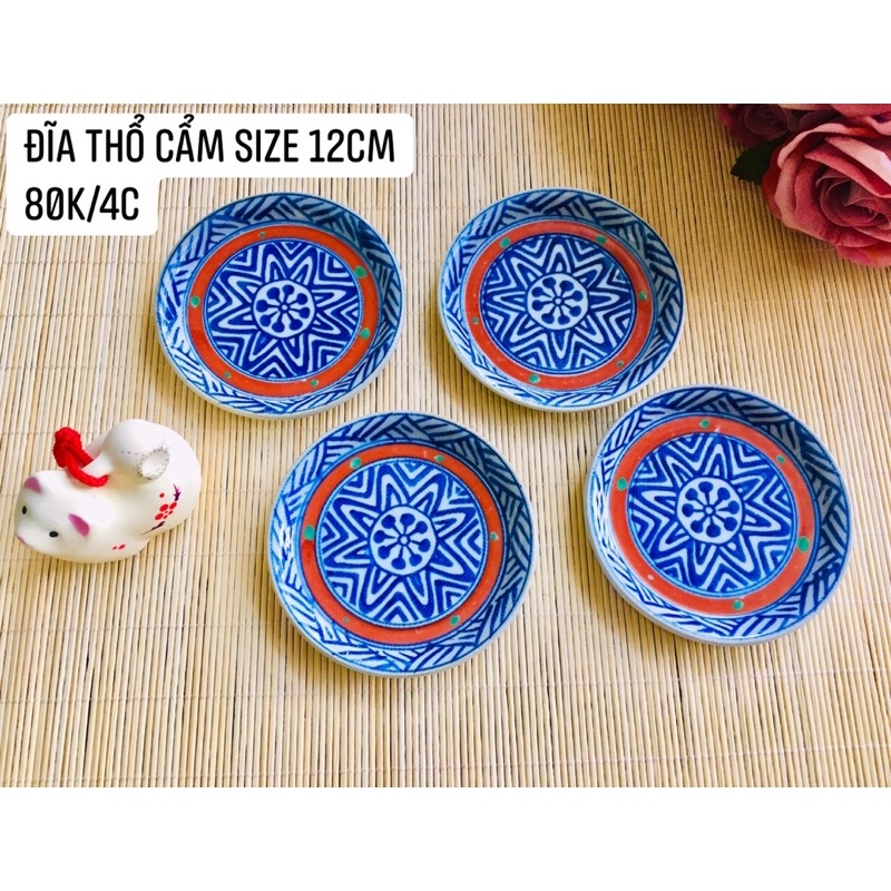 GỐM NHẬT- ĐĨA CHẤM NHỎ XINH