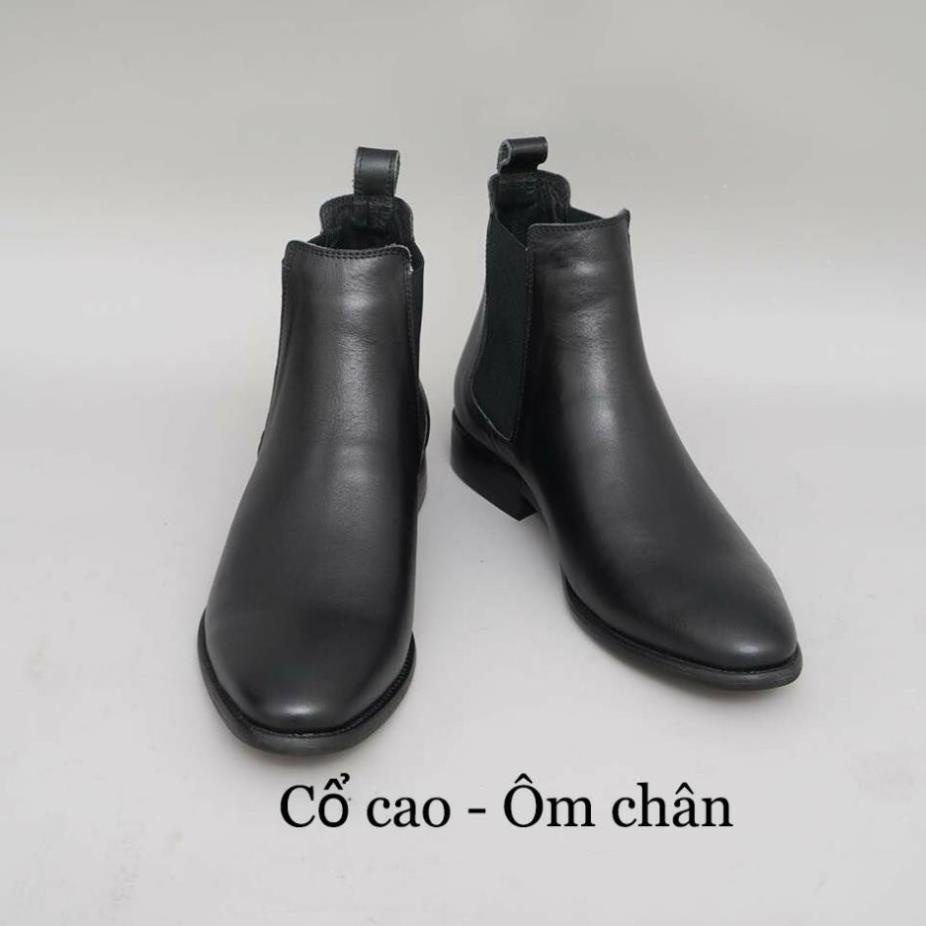 Giày Boot Nam cổ cao da bóng - Chelsea Boots nam cao cổ Da Bóng - Giày boot nam tăng chiều cao da chơn bóng . #