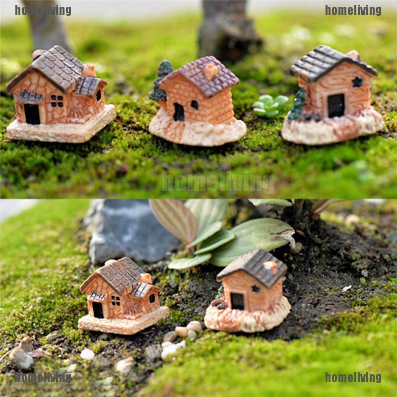 Set 3 Ngôi Nhà Nhỏ Trang Trí Sân Vườn