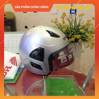 [CHÍNH HÃNG Honda] Mũ bảo hiểm 3/4 màu Bạc chính hãng bảo hành 6 tháng