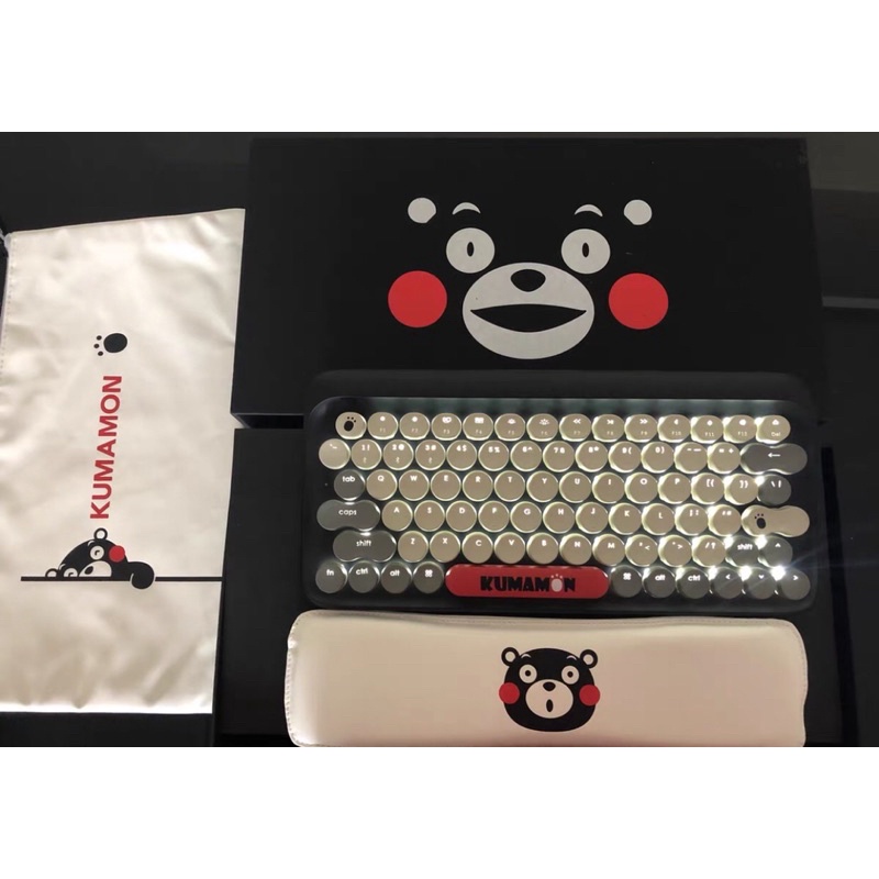 Bàn phím cơ không dây bluetooth LOFREE phiên bản gấu Kumamon chính hãng