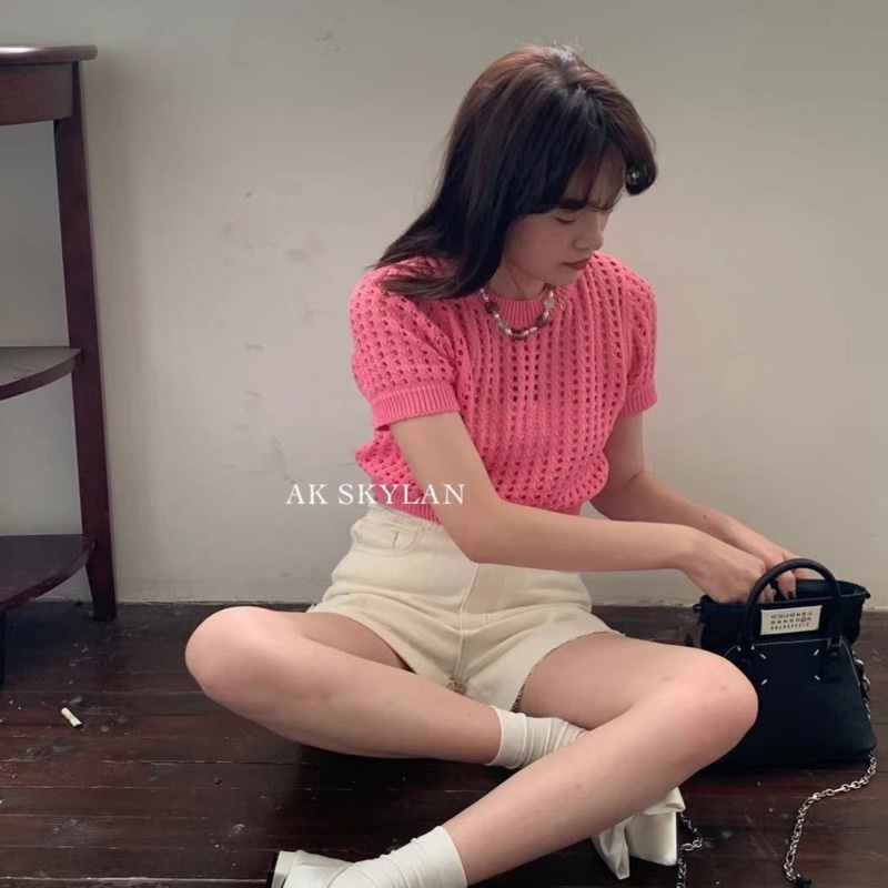 Áo Đan Len Phong Cách Hàn Quốc Đơn Giản Dễ Phối Đồ Thời Trang Cho Nữ