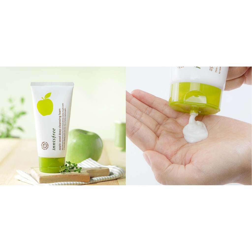 Sửa rửa mặt Innisfree apple juicy deep cleansing foam