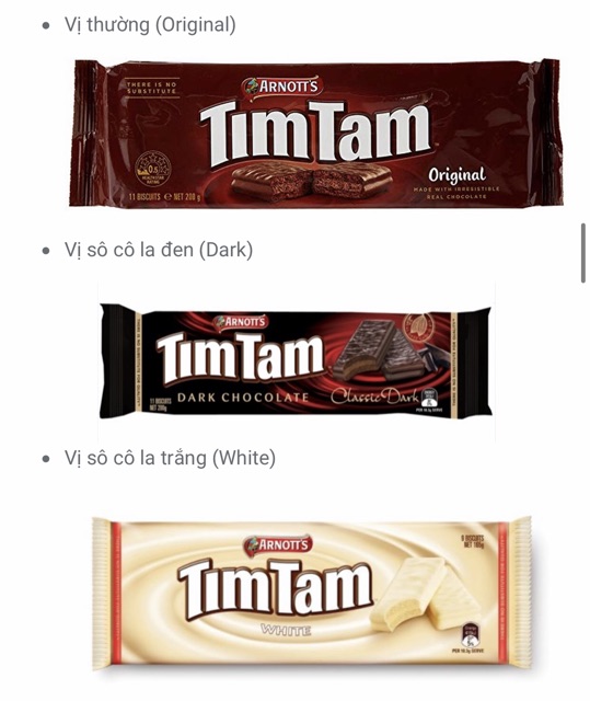 Bánh socola TimTam đặc sản Úc - Socola Tim Tam