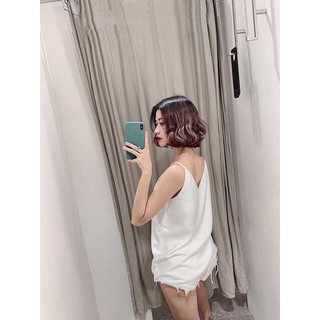 Áo lụa 2 dây hàn quốc