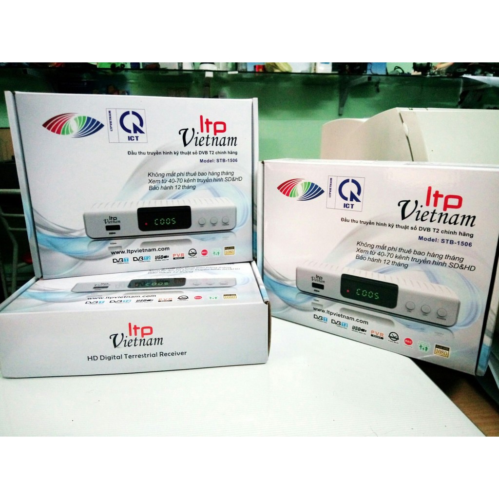 Đầu thu kỹ thuật số DVBT2 LTP Việt Nam (STB 1306) VTC T201 + Anten Nhôm