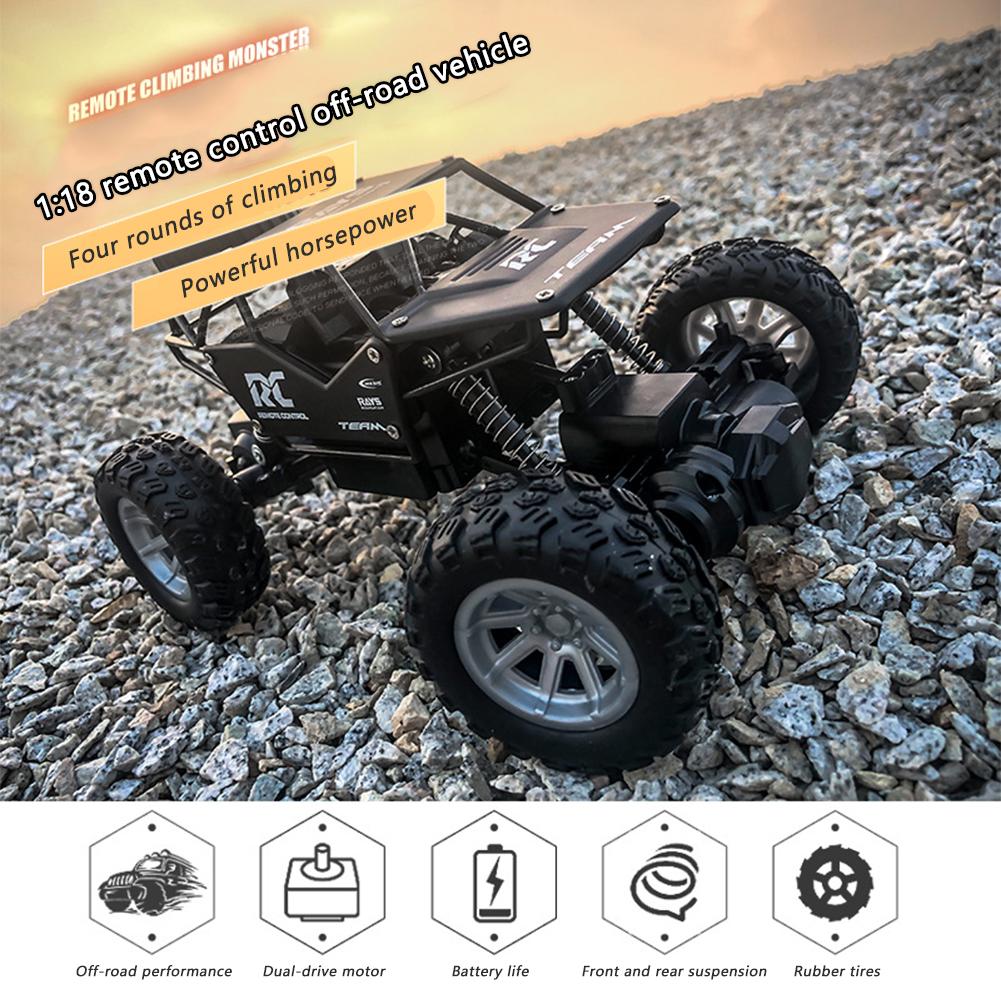 1:18 4WD RC Car 2.4G Radio Control RC Car Toys điều khiển từ xa Xe leo núi Bigfoot Car Modelfor Quà tặng trẻ em