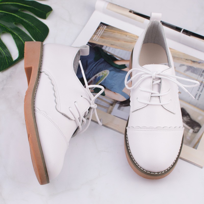 (Hàng Đẹp)Ảnh thật 4 hình cuối-Giày oxford nữ da Pu style Hàn Quôc | BigBuy360 - bigbuy360.vn