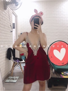Váy ngủ phối ren hình thật