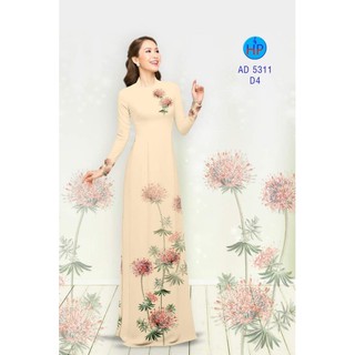 Vải Áo Dài Tằm Ý Hoa Bồ Công Anh