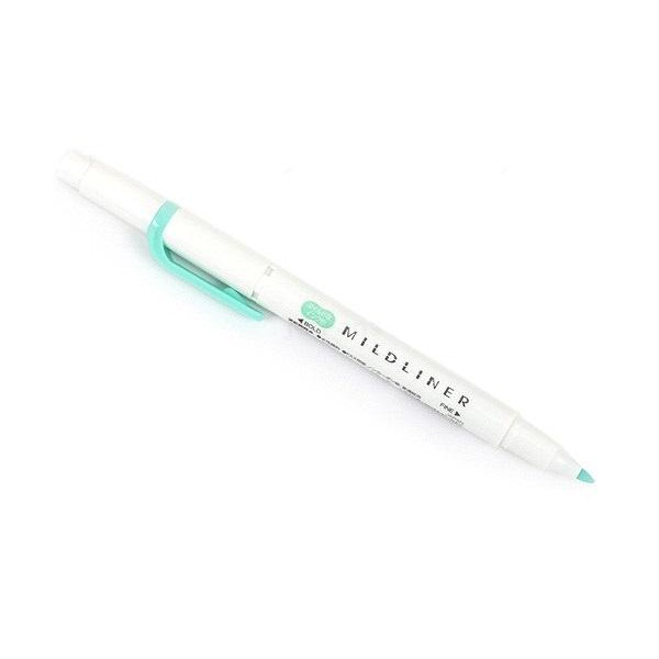 Bút đánh dấu hai đầu Zebra Mildliner Double-Sided Highlighter – Fine/Bold – Màu xanh lam (Mild Blue Green)