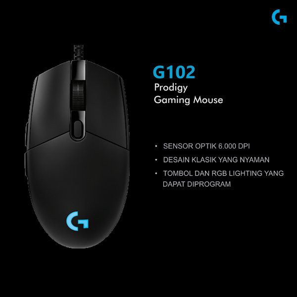 CHUỘT VI TÍNH LOGITECH G102 PRODIGY GAMING - CHÍNH HÃNG - VL