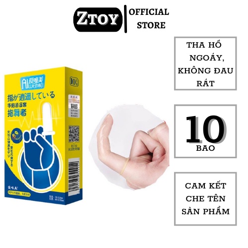 Bao Cao Su Ngón Tay Aiweimei - Tha Hồ Chọc Ngoáy Không Sợ Đau Rát - Hôp 10 Chiếc