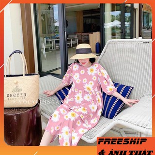 [ HÀNG CÓ SẴN ] VÁY hoa cúc babydol 3 màu XANH HỒNG ĐEN ❤️ ảnh thật