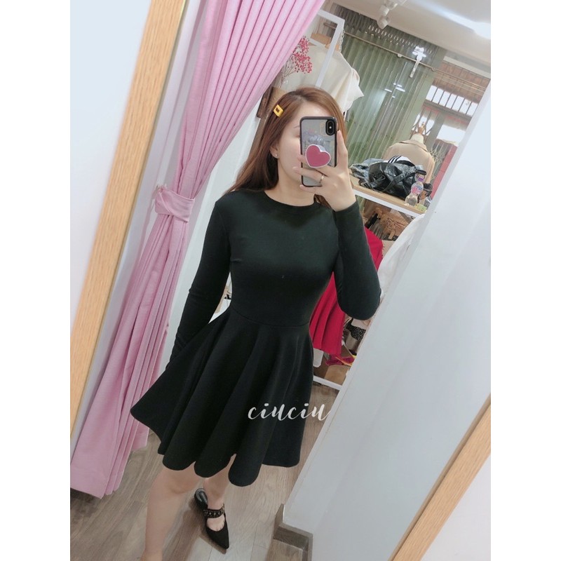 Đầm Xoè Basic Bo Len Dài Tay ♥️♥️ | BigBuy360 - bigbuy360.vn