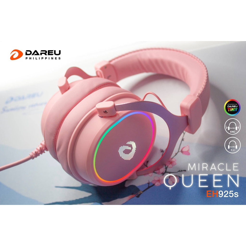 Tai nghe Gaming Dareu EH925S Pro LED RGB / Queen Hồng 7.1 USB