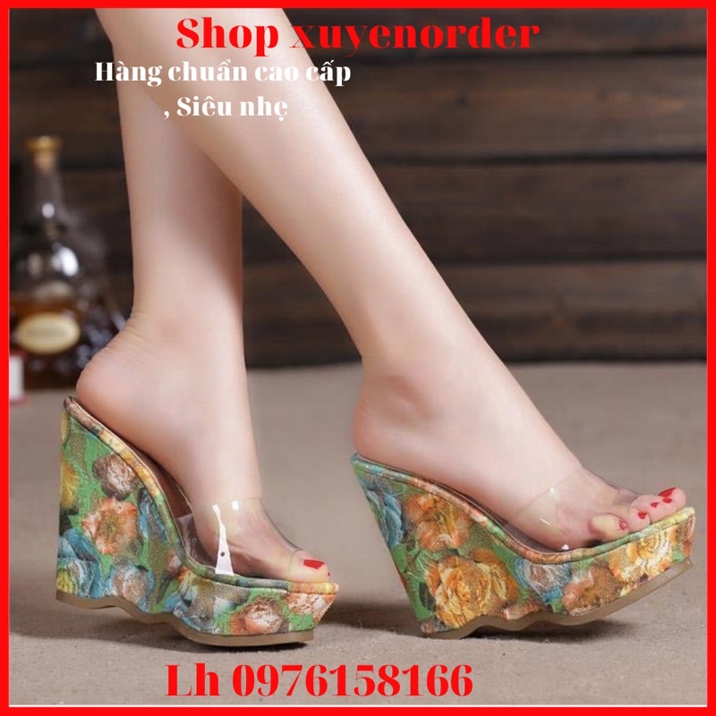 Dép đế xuồng nữ cao 11phân siêu nhẹ và êm hàng nhập chuẩn cao cấp có kèm Ảnh thật (hàng ORDER )
