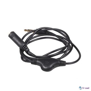 Dây cáp nối dài tai nghe kết nối giắc cắm và cổng cắm 3.5mm có công tắc điều chỉnh âm lượng