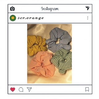 Buộc tóc sọc màu pastel [Silky Scrunchies]